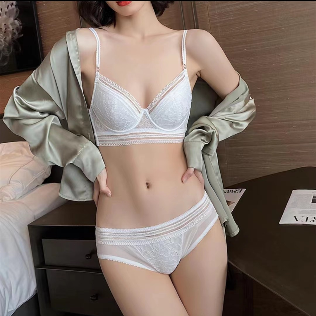 u型美背内衣女大胸显小胸法式