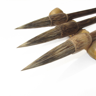 六艺轩 石溪 石獾毫书画毛笔 山石树木皴擦大斧劈皴魏碑书法绘画