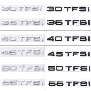 标QS车标45TFSI尾箱标 适用奥迪A3A4A5A6LQ5Q7排量标黑武士RS改装