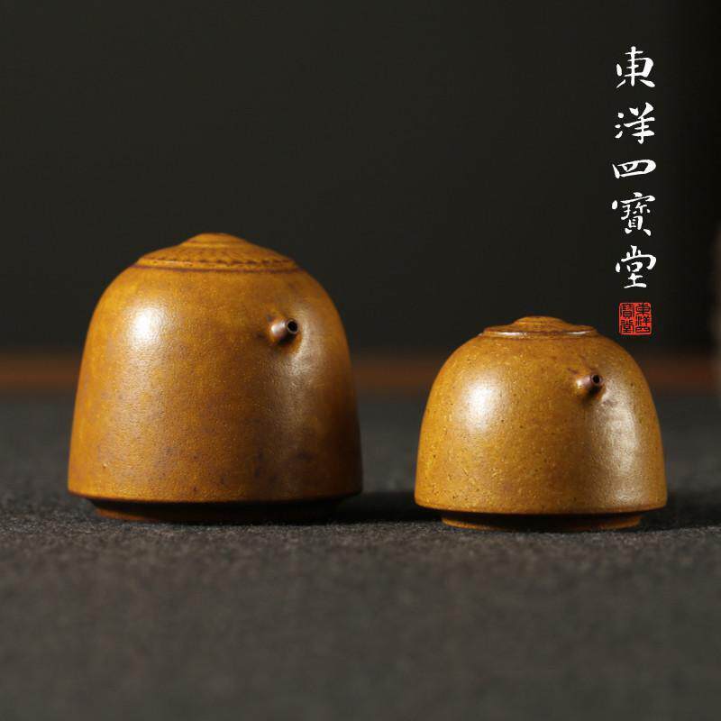 柴烧圆形水滴 砚台用储水罐 大小号柴烧两种款式磨墨研磨专用水滴