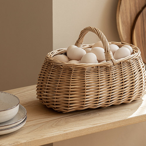 手工收纳筐柳编手提篮子