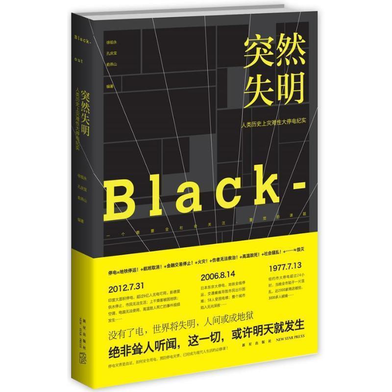 【正版】人类历史上灾难性大停电纪实 突然失明 徐祖永、孔庆宝、俞燕