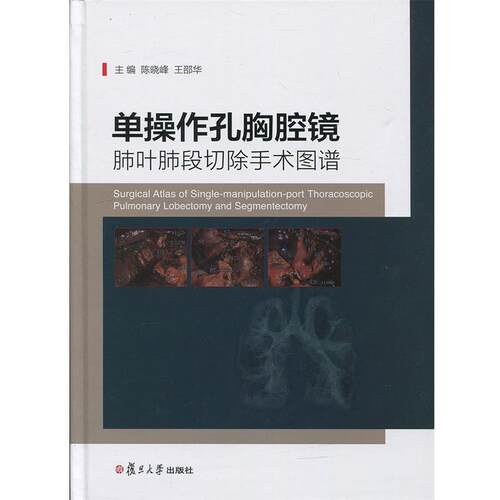 【正版书】 单操作孔胸腔镜肺叶肺段切除手术图谱 陈晓峰,王邵华
