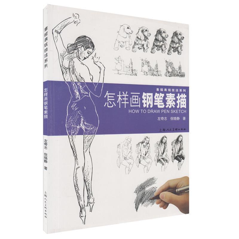 【正版书】 怎样画钢笔素描 左奇志,倪晓静 著 上海人民美术出版社