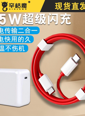 适用一加9数据线65W闪充6.5a双头typec线OnePlus一加9 Pro手机充电线1+8T超级快充线65瓦WARP加长2米线十九七