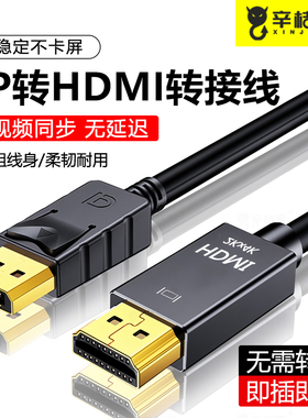 DP/DP转HDMI线电脑连接电视高清线2K@120Hz 4K@60Hz HDR4K60Hz高清电脑台式主机macbook笔记本显卡接口DP转HD