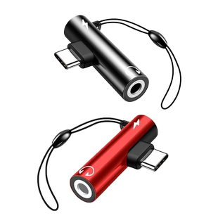 typec耳机转接头二合一转换器转接线适用华为小米vivo苹果15手机tpc听歌通话tpyec有线ipad电安卓typc一分二