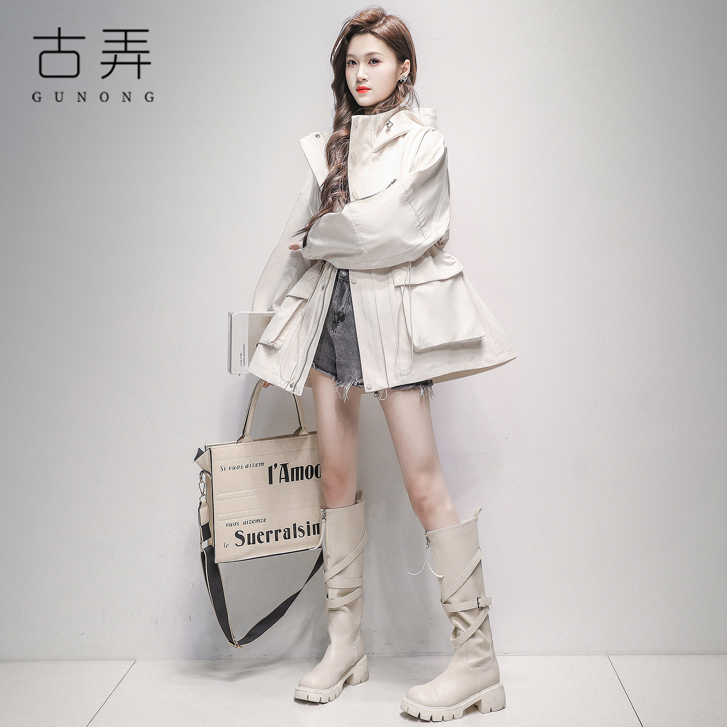 早春气质收腰风衣外套女2026春季新款时尚休闲中长款超火减龄上衣