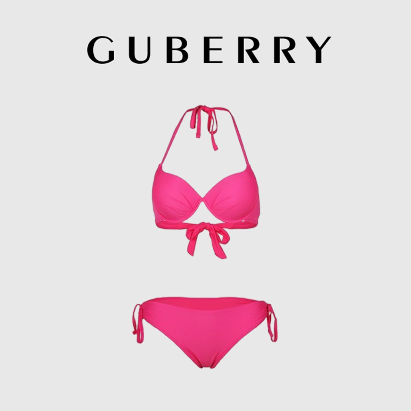 GUBERRY泳装小胸钢托聚拢性感三点式比基尼泡温泉度假分体游泳衣