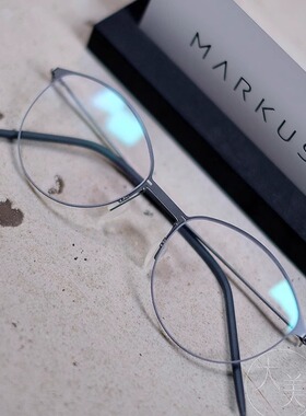 德国眼镜授权 markust L1020 极简眼镜框薄钛纯钛轻质眼镜架全框