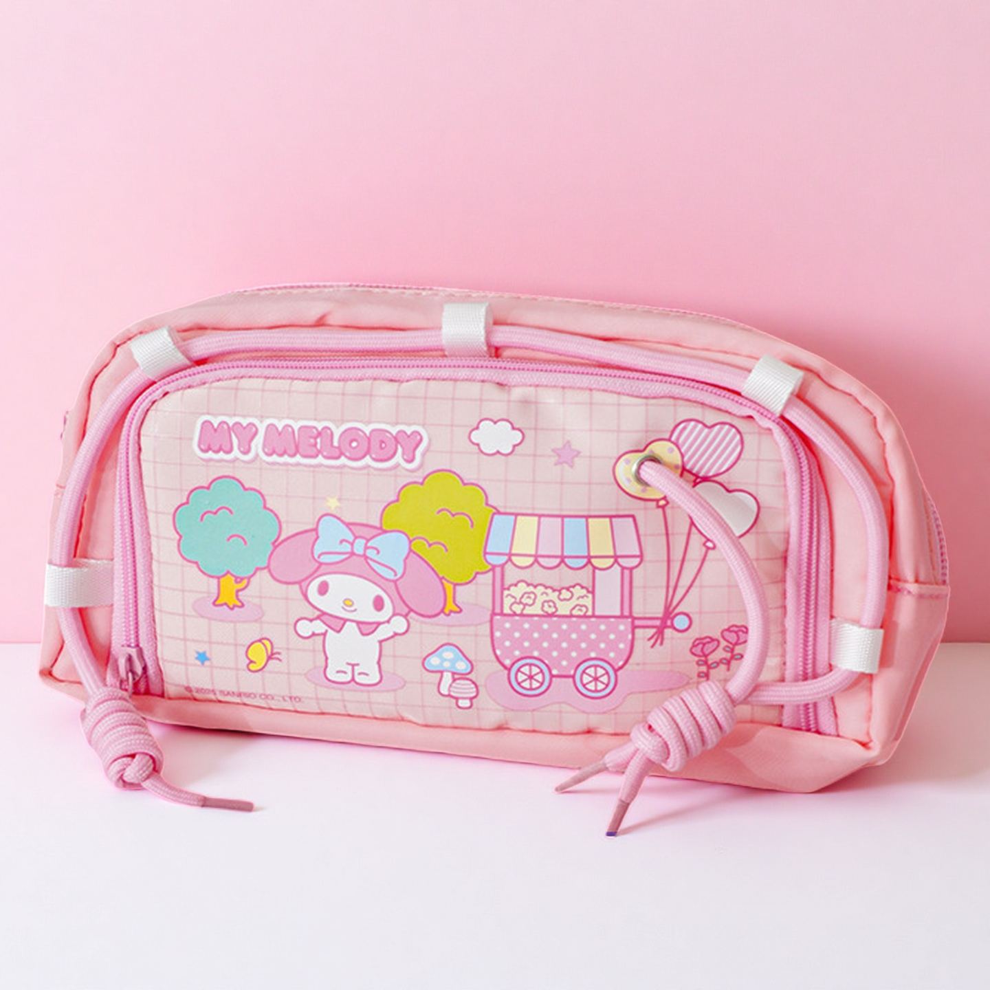 美乐蒂高颜值铅笔袋笔盒卡通文具袋大容量melody学生文具收纳袋新