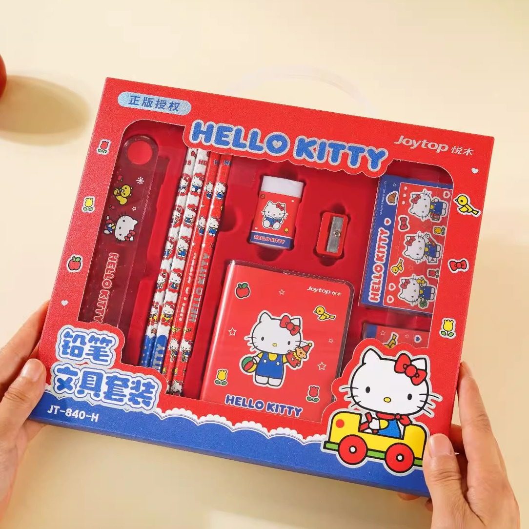 凯蒂猫铅笔文具套装高颜值可爱少女学生开学季手提kt猫文具大礼包