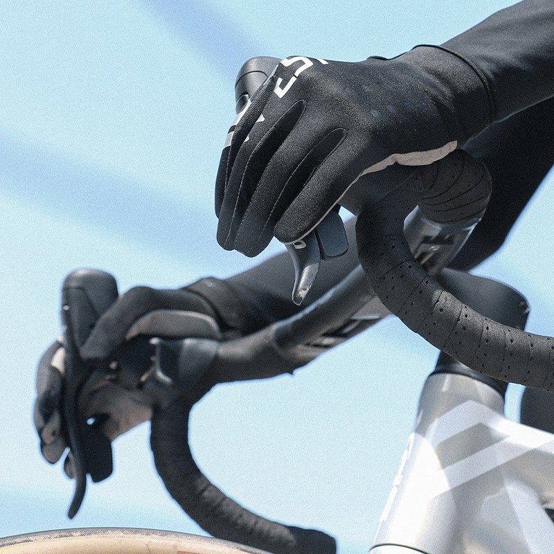 适用美利达自行车秋冬季防风长指手套防滑减震山地公路车骑行装备