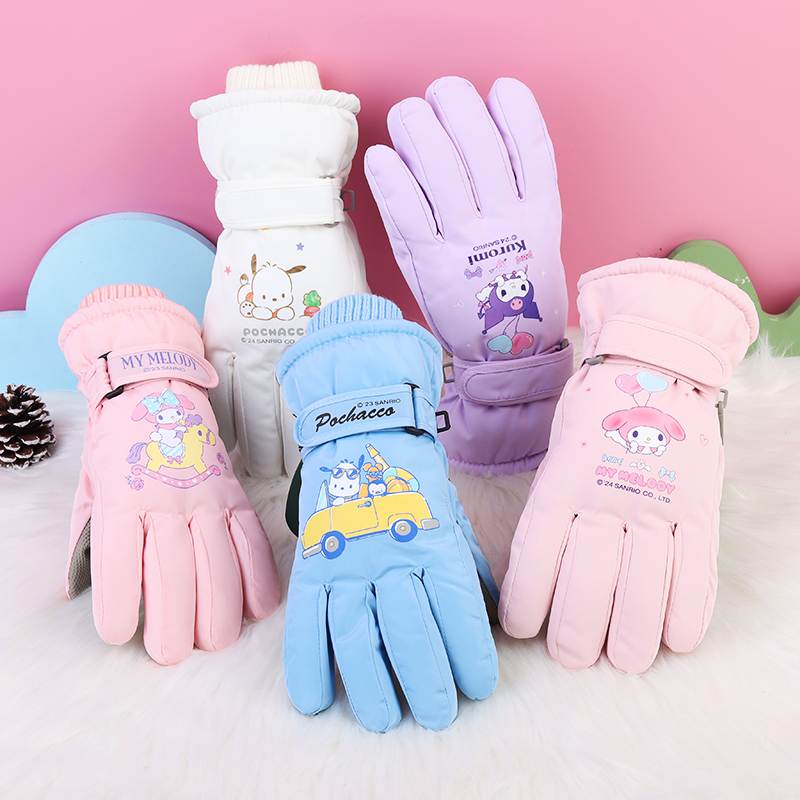 专业儿童滑雪手套内胆内置护腕专用防水防寒防冻保暖可触屏户外