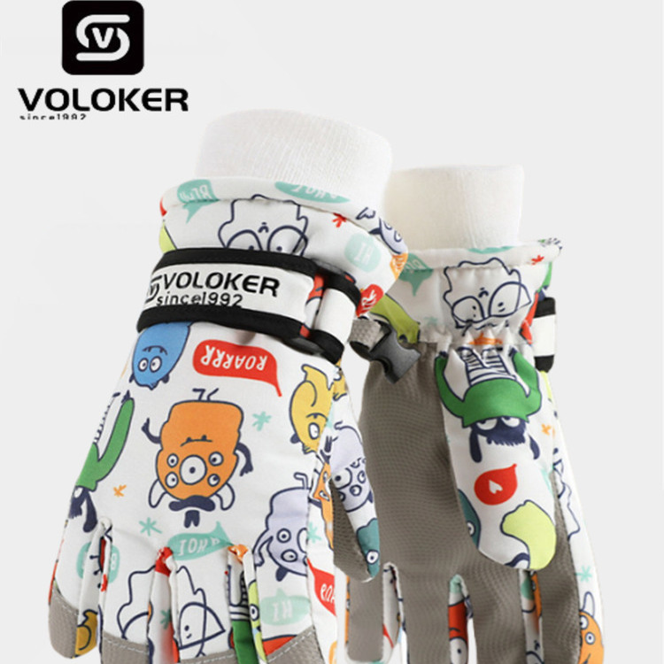 儿童滑雪手套冬季小女孩男童玩雪防水东北防寒小学生上学保暖防风