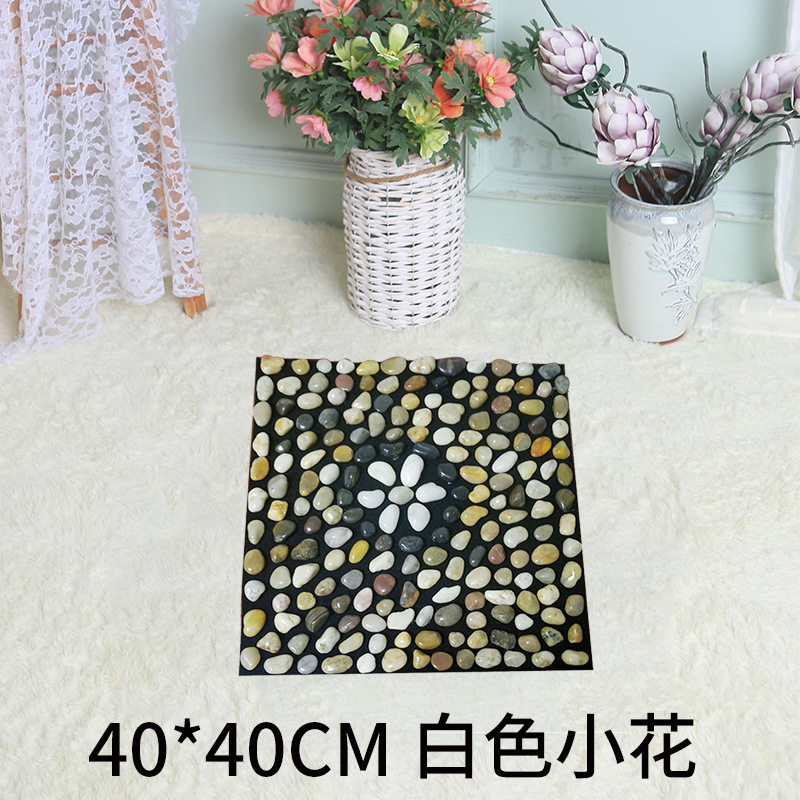 D. 흰 꽃 40_40CM