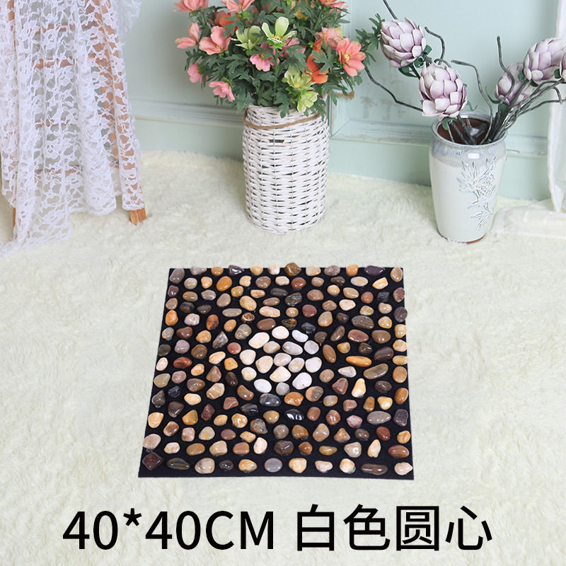 A. 흰색 원형 중앙 40_40CM