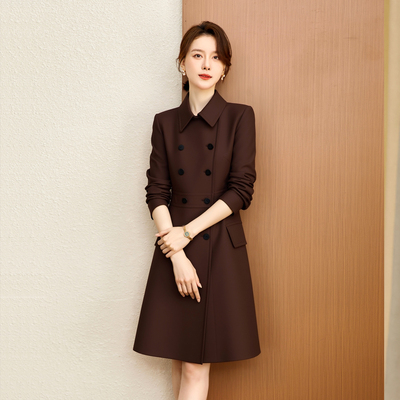 职业装白色西装连衣裙女秋冬职场