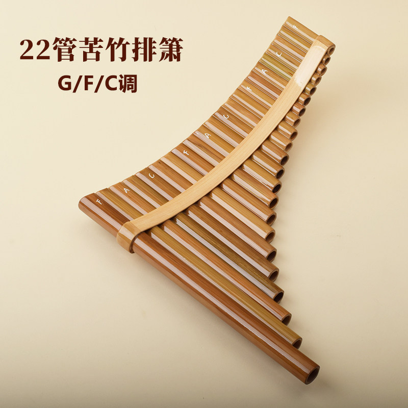 苦竹排箫乐器专业22管排萧初学者G专业演奏学儿童成人排笛学生