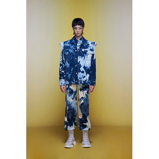 宽松运动长裤 原创设计扎漂牛仔裤 CHEN陈安琪 ANGEL