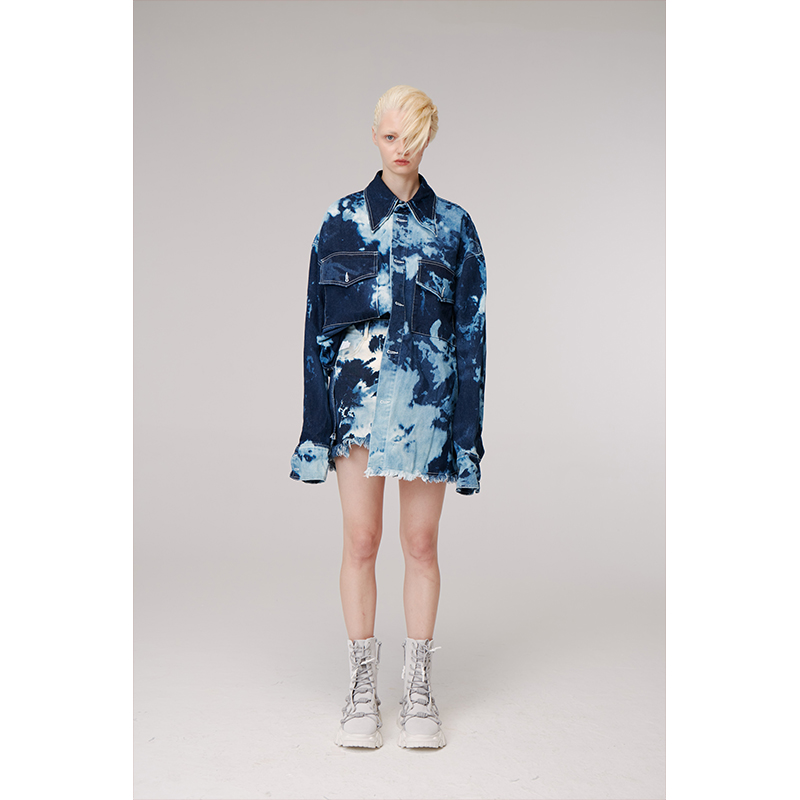 ANGELCHEN扎漂宽松牛仔衬衫