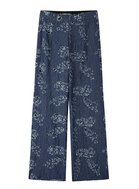 ANGEL CHEN 陈安琪 原创设计SS19春夏水洗牛仔破洞西裤