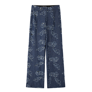 原创设计SS19春夏水洗牛仔破洞西裤 陈安琪 CHEN ANGEL