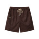 ANGEL 棕褐麂皮绒logo短裤 CHEN陈安琪 AW23