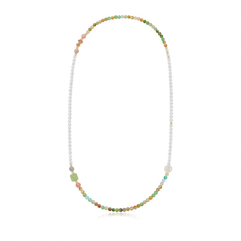 【爱迪生专场】爱迪生珍珠时尚款白色珍珠毛衣链5-6mm