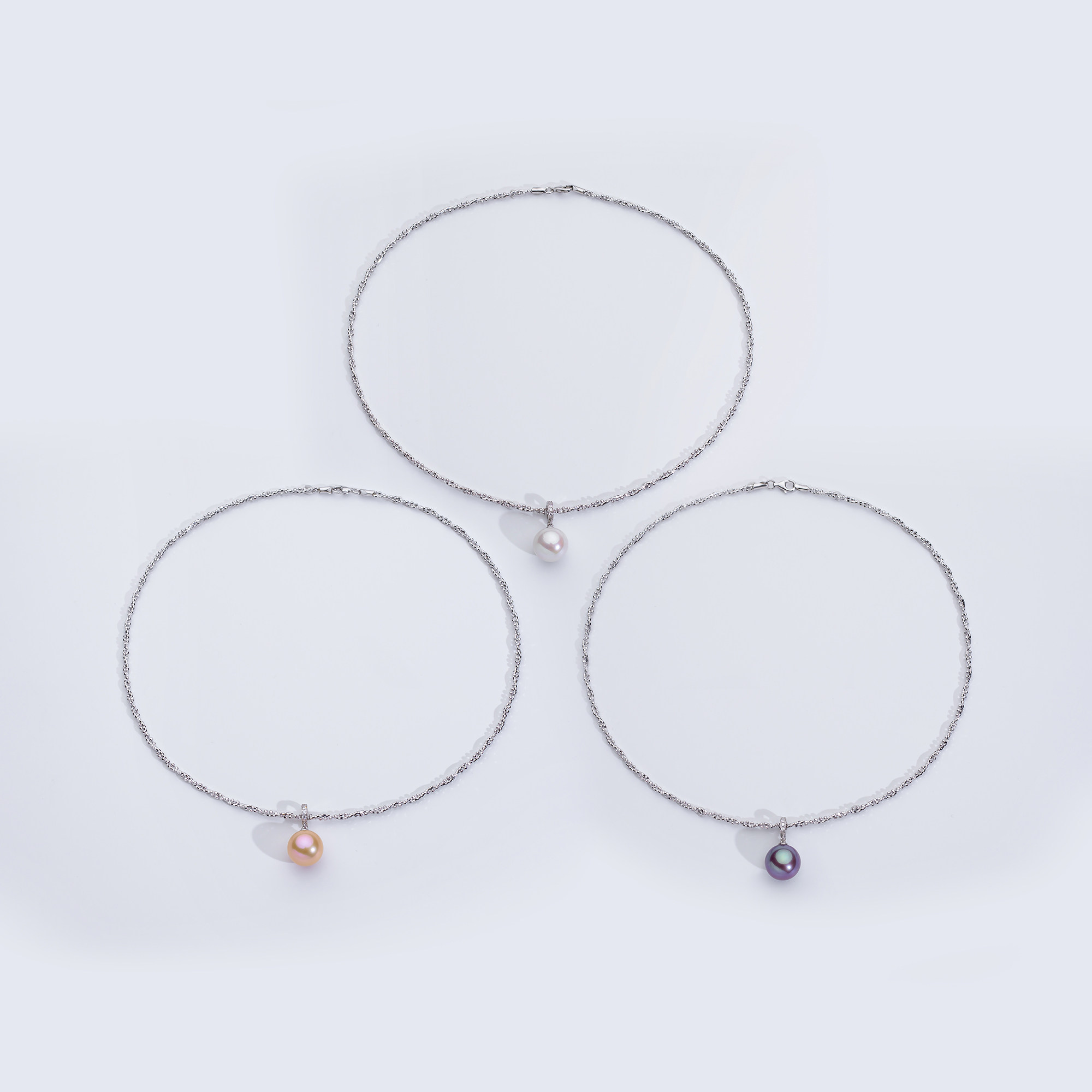 爱迪生珍珠天然珍珠吊坠S925银淡水珍珠吊坠13-14mm经典简约颈饰