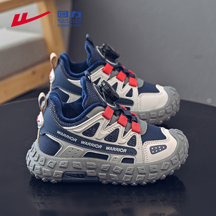 回力童鞋男童鞋子男款2025新款秋冬皮面防水中大童跑鞋男孩运动鞋