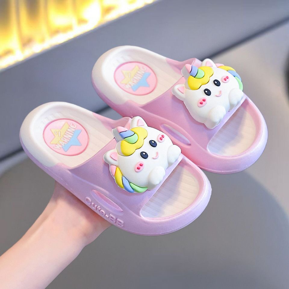 独角兽儿童拖鞋女童公主风防滑透气中大童软底宝宝外穿凉鞋女