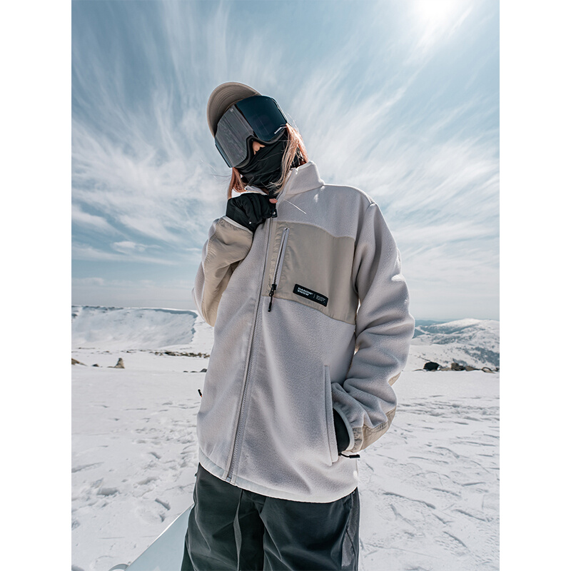 南恩滑雪服抓绒内胆女摇粒绒户外保暖外套冲锋S衣内胆男款抓绒衣