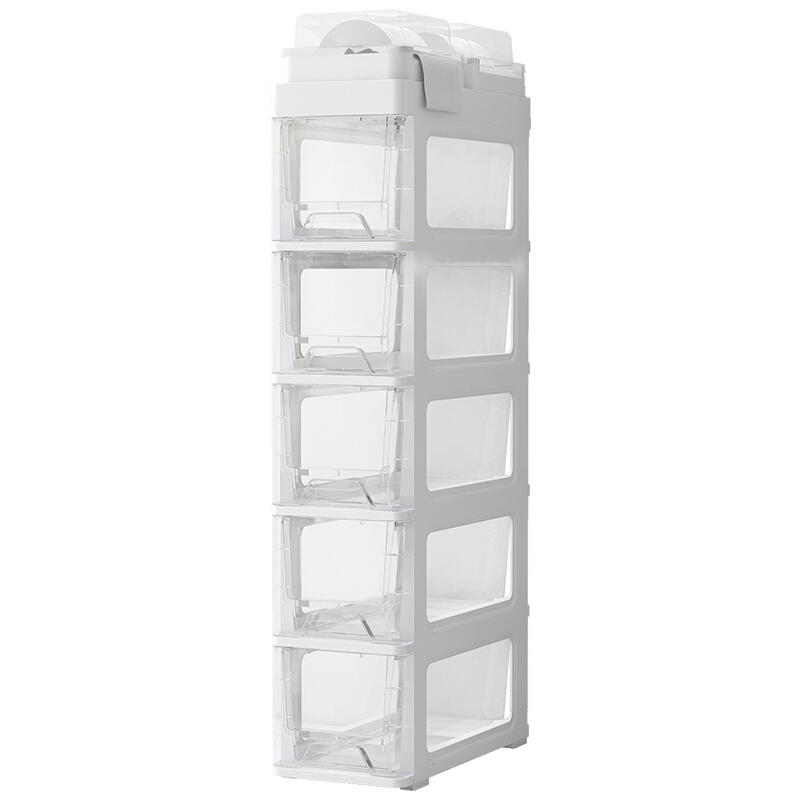 18cm夹缝缝隙柜抽p屉式多层塑料卫生间储物柜厨房浴室Z透明收纳柜