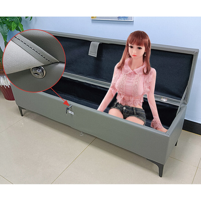 带锁娃娃a收纳箱保密o小沙发储物收纳椅隐藏箱子装实体硅胶柜凳子