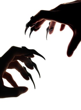 新款恶魔系列指尖戒盔甲凹造型暗黑护甲play指甲戒可调节戒指男女