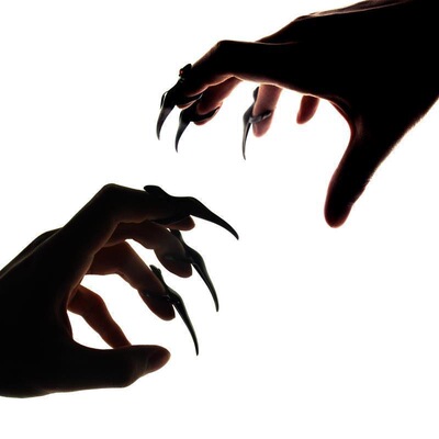 新款恶魔系列指尖戒盔甲凹造型暗黑护甲play指甲戒可调节戒指男女