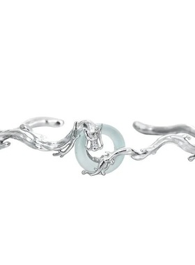 新款中式游龙小众设计手镯冷淡甜酷高级送礼物手环银色气质冷淡风