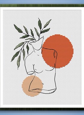 公主绣铺DMC自配套件纯棉线精准印花套件220132印象画男花草