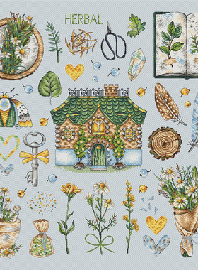 公主绣铺DMC自配套件纯棉线精准印花套件220607手工花园小房子