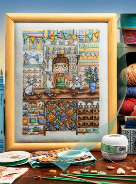 公主绣铺DMC自配套件纯棉线精准印花套件210128手工小女孩