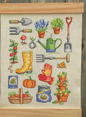 公主绣铺DMC自配套件纯棉线精准印花套件200701花园