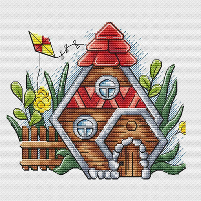 公主绣铺DMC自配套件纯棉线精准印花套件220414卡通小房子02
