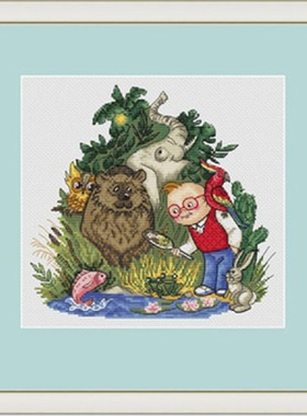 公主绣铺DMC自配套件纯棉线精准印花套件220409小小生物学家男孩