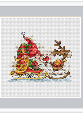 公主绣铺DMC自配套件纯棉线精准印花套件211220圣诞小矮人02