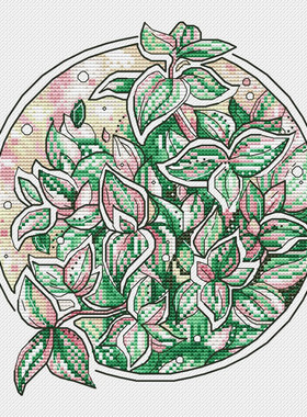 公主绣铺DMC自配套件纯棉线精准印花套件200422窗口花网纹草