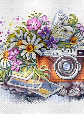 公主绣铺DMC自配套件纯棉线精准印花套件230608花朵相机