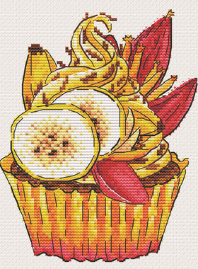 公主绣铺DMC自配套件纯棉线精准印花套件200520水果蛋糕香蕉