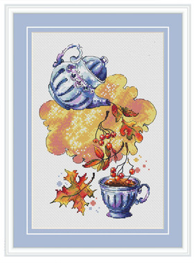 公主绣铺DMC自配套件纯棉线精准印花套件230830秋天的茶