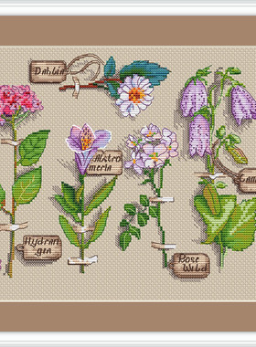 公主绣铺DMC自配套件纯棉线精准印花套件200725花草图鉴